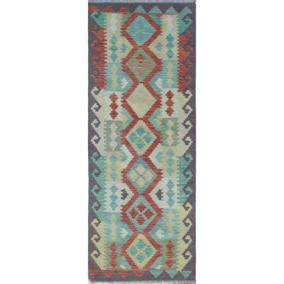 Sun Faded Flatweave Zach Red Runner