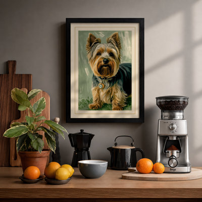 Gentle Terrier Boho - Framed Print