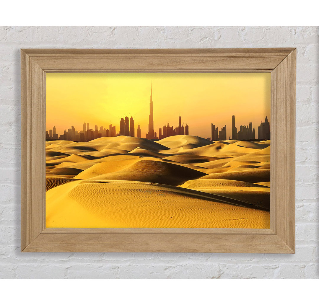 Burj Khalifa Golden Sunset - Einzelner Bilderrahmen Kunstdrucke