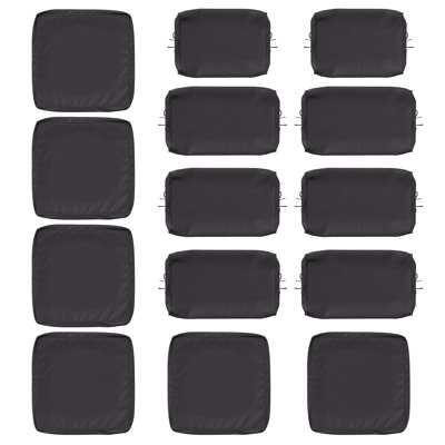 14-Piece Outdoor 4'' Cushion Cover Set, Only Covers