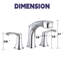 Widespread Pull Out Sprayer Bathroom Faucet, 2-Handle Bathroom Sink Faucet