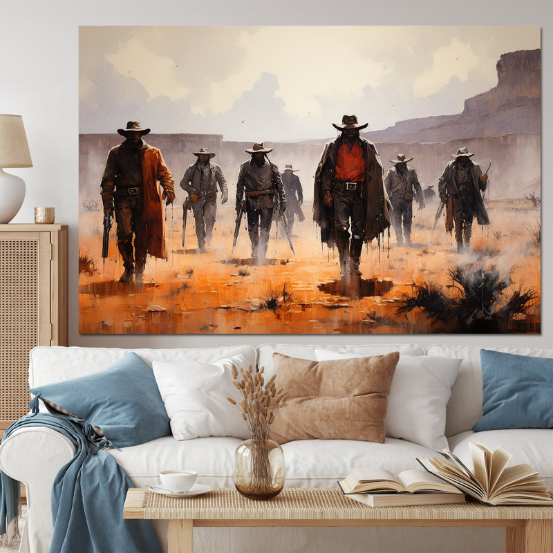 «Western Frontier Vigilantes Cowboys I» - art mural occidental