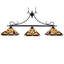 Luminaire suspendu pour îlot 3 lumières Foundry Select Annarosa Mission de style Tiffany de 47 po de large