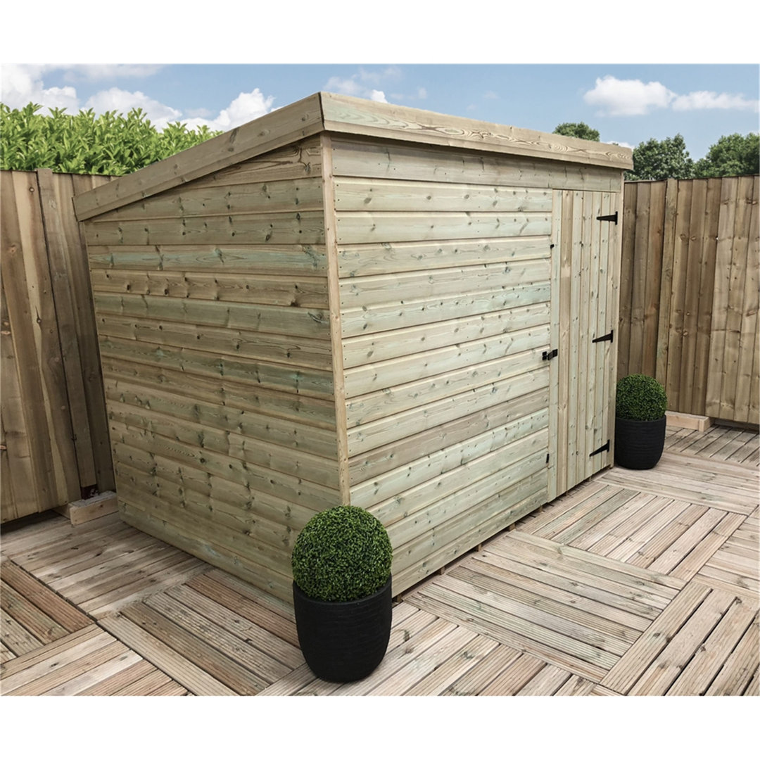 Soluri 7 ft. W x 7 ft. D Solid Wood Garden Shed