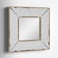 Miroir décoratif carré patiné argent pour le salon, le vestibule, le bureau, la chambre à coucher et le couloir-17581174