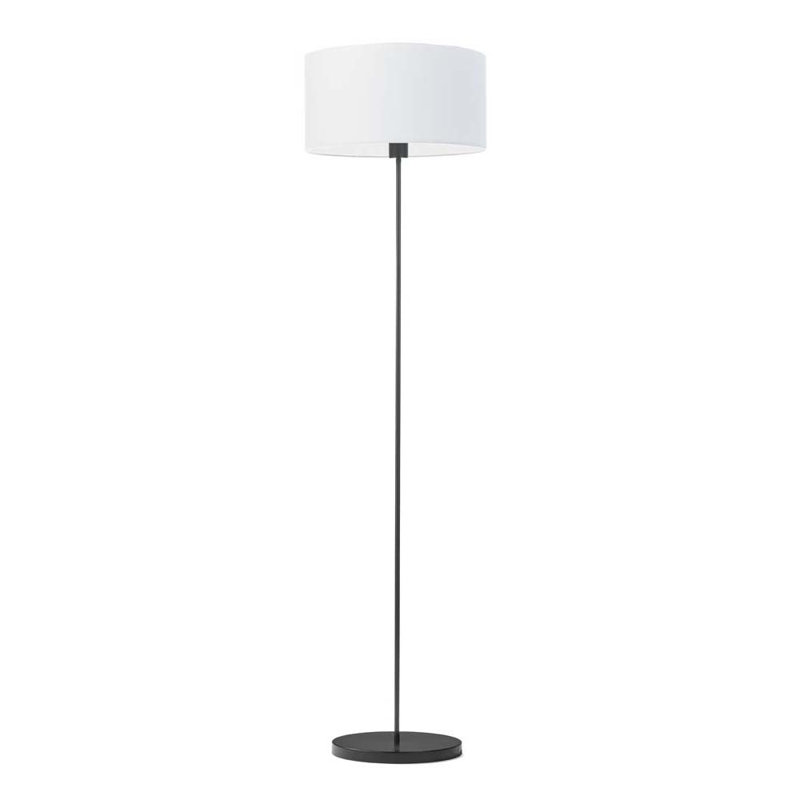 Askel 156cm Traditional Floor Lamp, White, Black