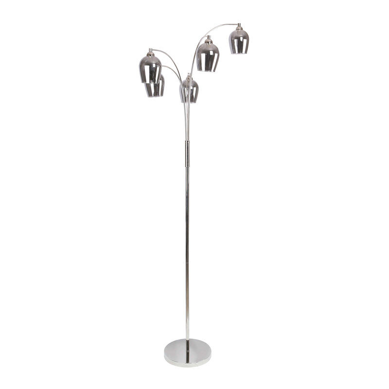 Anupam 69'' Tree Floor Lamp, Gray, Polished Nickel