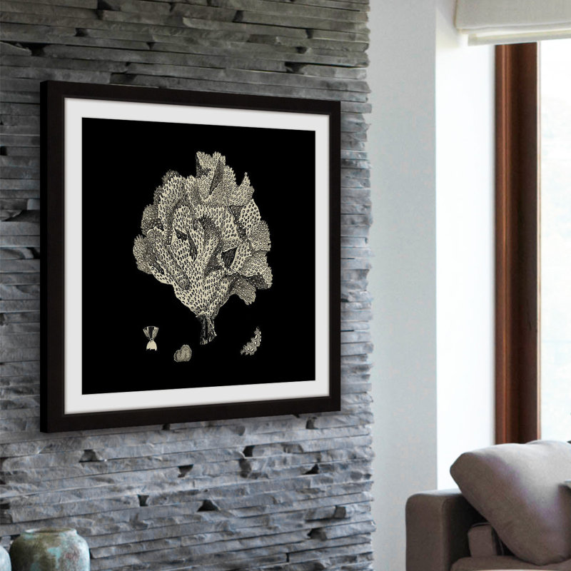 «Black & Tan Coral IV», reproduction encadrée, H 24 po x l 24 po x P 1,5 po