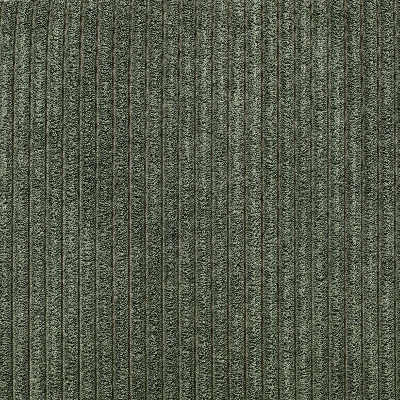 Canapé modulaire rembourré 3 pièces Loette, Velours côtelé vert foncé, 33'' H X 120'' W X 60.5'' D 