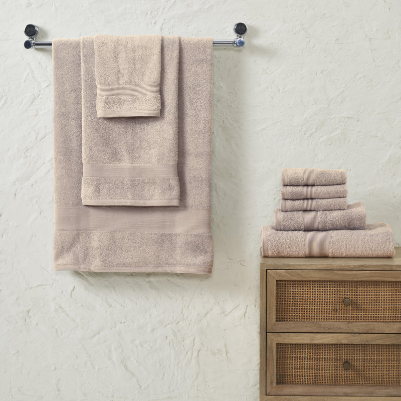 Ensemble de serviettes 8 pièces 100% coton, Taupe