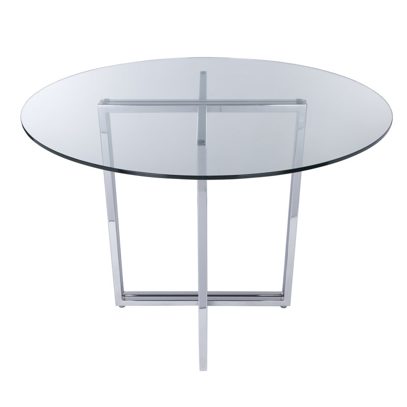 Table de salle à manger Wadley, Chrome, L 36 po x l 36 po