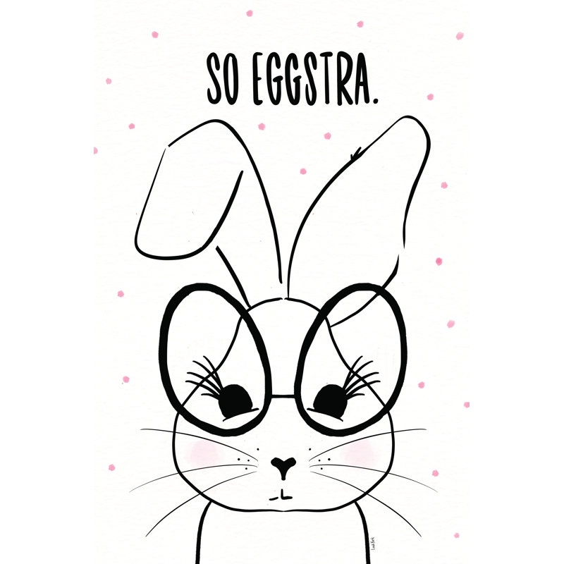 Funny Bunny II by Leah York - Print on Canvas, 122 cm H x 81 cm W, Wrapped Canvas