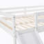 Lit mezzanine avec design multifonctionnel coulissant
