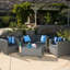 4Pc Garden Relax avec PE et coussins d'eau