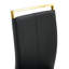 Ensemble de salle à manger 5 pièces rectangulaire moderne ultrabrillant avec chaises en porte-à-faux en similicuir-695207117-691350914
