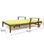 Double méridienne double pour patio de véranda à séchage rapide avec coussins de conception entièrement réglables et côtés en bois pour l'extérieur