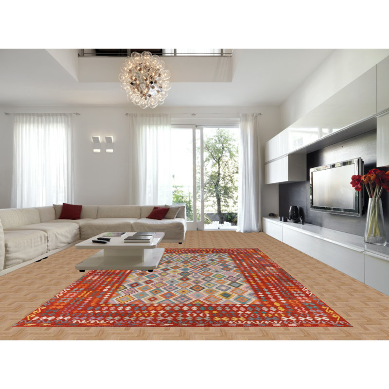 Tapis kilim en laine réversible Palace