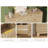 47" 8-Drawer Double Dresser with Wavy Fluted Panels, Modern Painted Horizontal Storage Chest for Bedroom, Sturdy MDF Frame with Anti-Tipping Device, Natural Oak