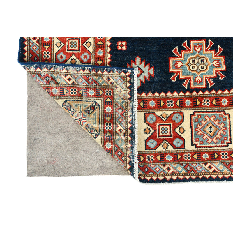 Tapis oriental tribal bleu 6X9 One-of-a-Kind