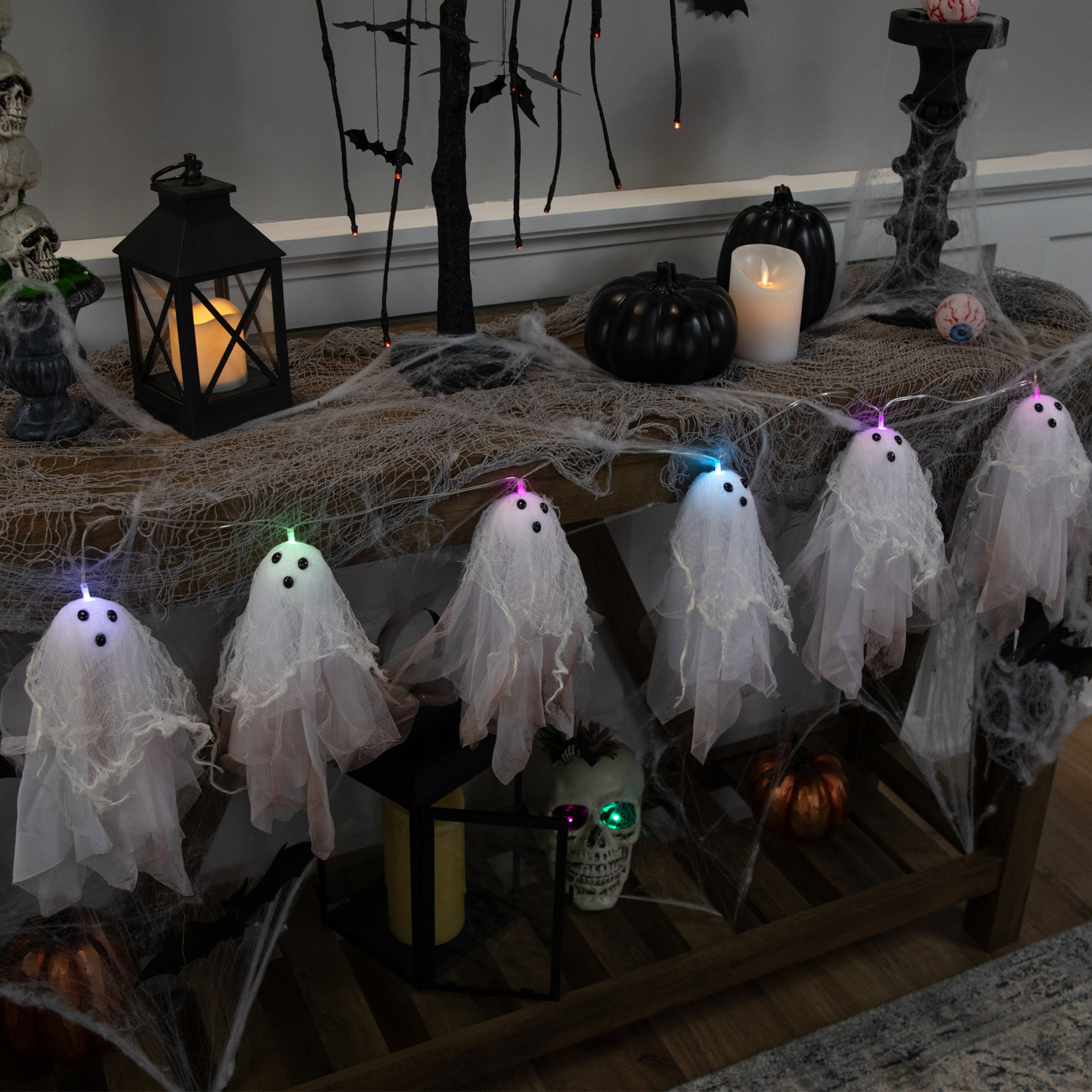 Lighted Ghost Halloween Decor