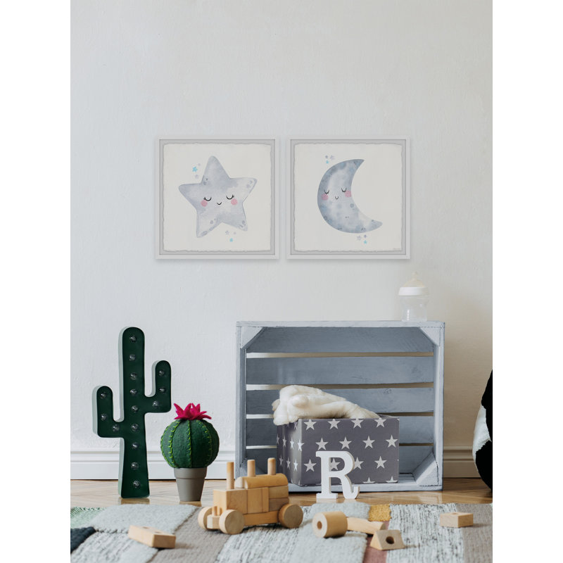«Gerull Moon Lullaby», ensemble de 2 reproductions encadrées, H 18 po x l 18 po x P 1,5 po