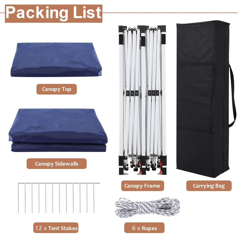 10x20 Pop Up Canopy with 6 Sidewalls, Conical Canopy Tent 10×20 with 3 Adjustable Height Waterproof, UV-Resistant with Carry Bag, Stakes, Ropes for Parties, Commercial, Grey(Frame Upgraded)