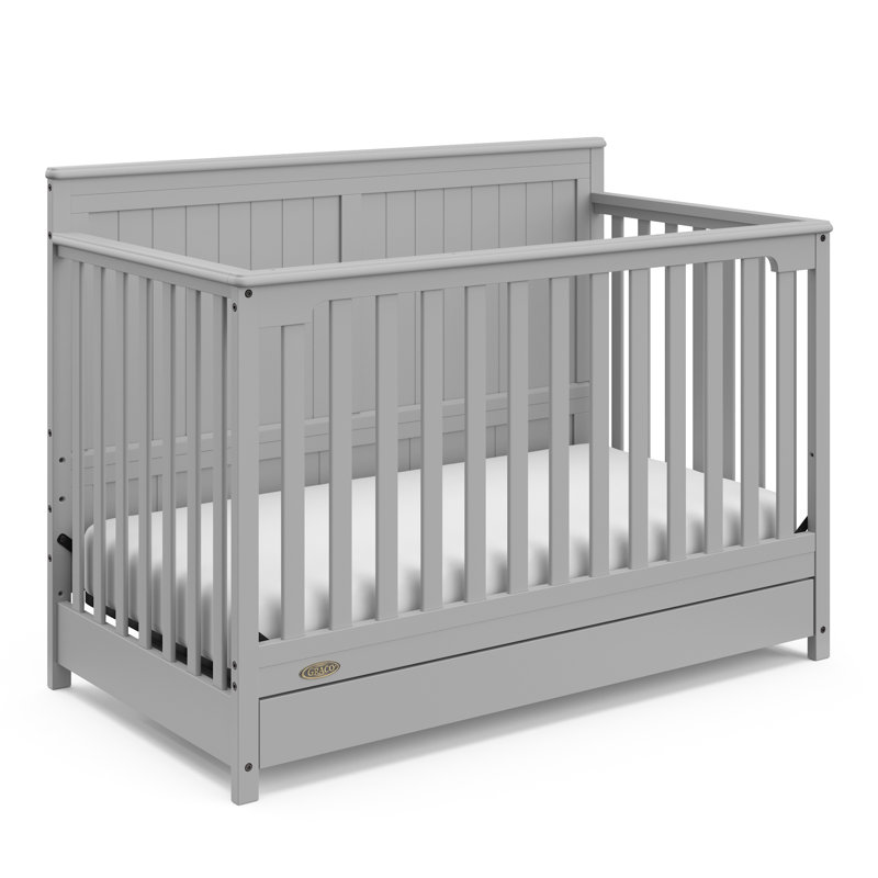 Lit de bébé convertible 5-en-1 Hadley, Galet, Lit à barreaux