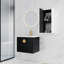Meuble-lavabo de salle de bain avec lavabo en céramique et rangement latéral - châtaignier noir, contreplaqué, meuble-lavabo à armoire moderne de capacité suffisante, espace généreux-130629188