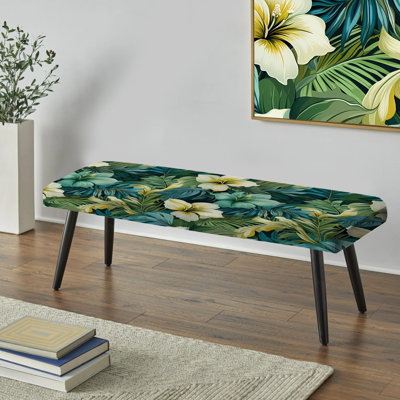 Mirage - motif tropical Oasis - banc rembourré noir Tropical