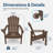 Dareona Pakkdiarie Set of 4 HDPE Stackable Adirondack Chairs with Cup Holders, All-Weather Outdoor Patio Chairs-1802343055-1803586826