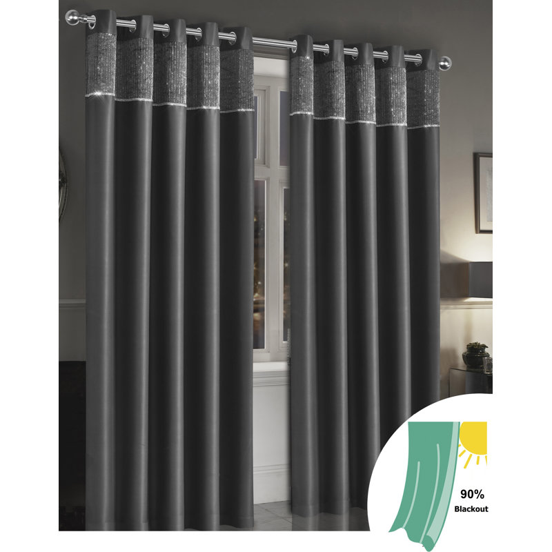 Crandall Blackout Curtain Pair, Width 165 x Drop 137 cm