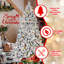 Arbre de Noël enneigé 7 pi avec 500 lumières multicolores Ul, 45 pins, 1124 branches enneigées, assemblage à charnières pour une installation rapide et base en métal Winter 84 - Assemblage simple de conception réelle, support stable