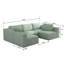 104,32 * 70,86 Canapé-lit modulaire modulaire, canapé modulaire avec méridienne et repose-pieds, ensemble modulaire convertible en forme de U. Spon comprimé, (Combo A + B + C + D)-194980748