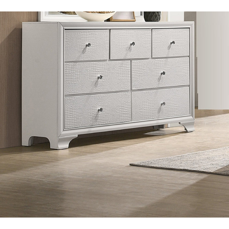 Commode 7 tiroirs 1 pièce, Blanc