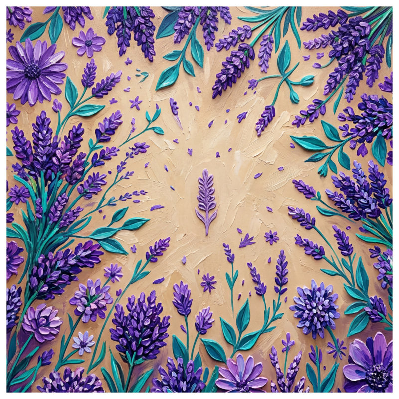 Tapis de bain mauve à fleurs lavande, 24in W x 17in L