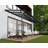 Palram - Canopia Sierra 7.5' D Polycarbonate Aluminum Stationary Slope Patio Awning White or Gray Diffused Clear