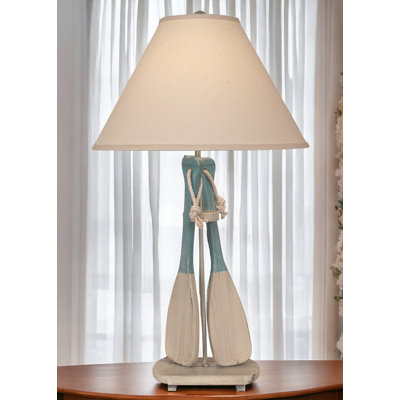 Lampe de table à 2 raquettes avec corde blanche 31 po Elmsford