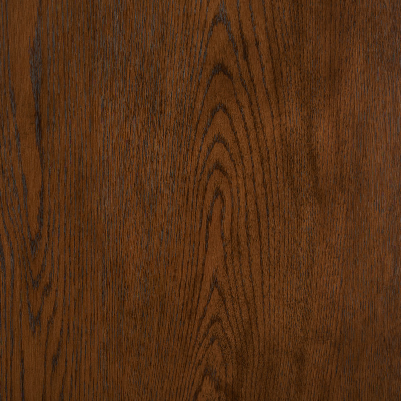 Luis Round Black Oak Wood Dining Table for Six
