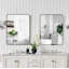 Miroir mural 24 po x 36 po, miroir rectangulaire noir, cadre en métal, miroir de salle de bain