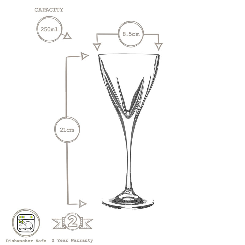 RCR Crystal - Fusion Stemware - Modern Cut Glass Stemware Goblets