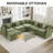 35.4’’ Rectangle Chenille Ottoman for Modular Sectional Sofa-1563555904