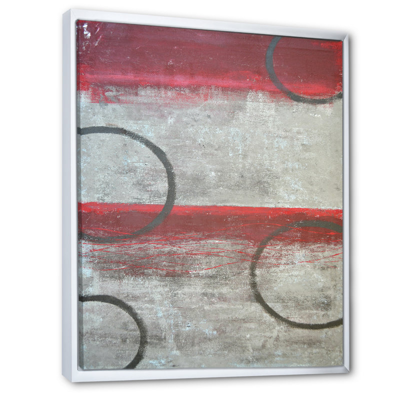 Art moderne gris et bleu II 2FL47759, Cadre blanc, H 32 po x l 16 po x P 1 po