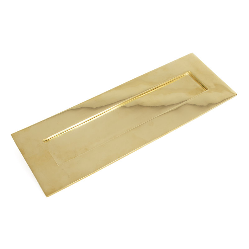 Letter Plate Door Accessory, Polished Brass, 10.8cm H x 32.4cm W x 0.4cm D