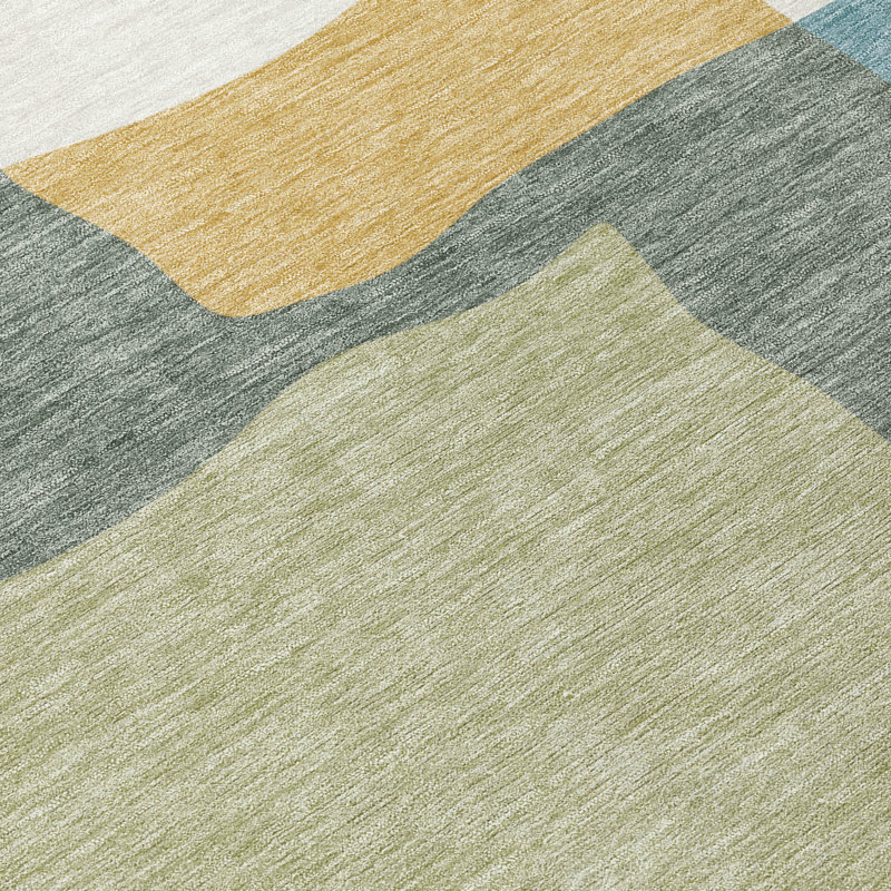 Machine Washable Indoor/Outdoor Chantille ACN2400 Abstract Rug, Rectangle 9' x 12'