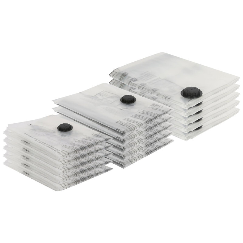 Harbour Housewares Vacuum Storage Bags - 3 Sizes - Set of 15
