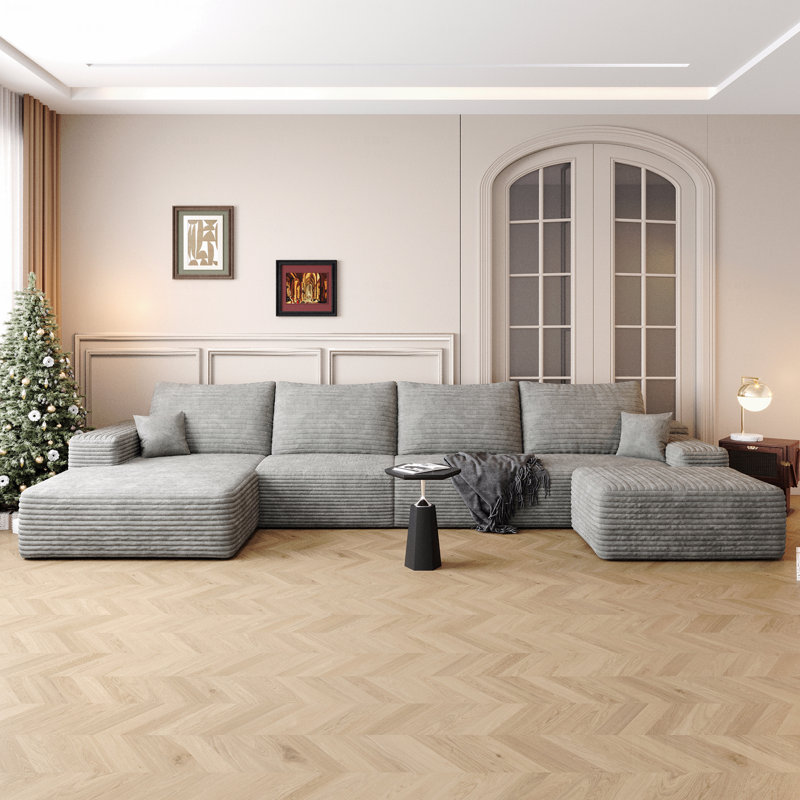Canapé modulaire 135 po avec 1 avec repose-pieds, canapé rembourré minimaliste moderne, canapé Comfort