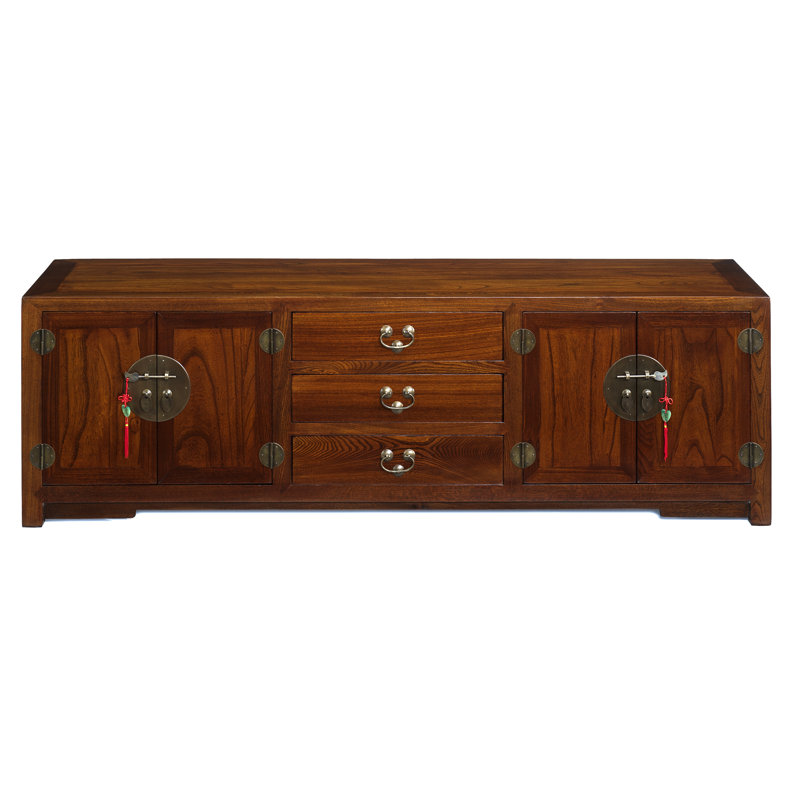 Hangzhou Unfinished TV Stand for TVs up to 78", Warm Elm
