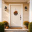 Panneau d'automne en forme de tournesol - porte d'entrée en bois 13,78 po avec tournesols artificiels et baies, récolte murale d'automne