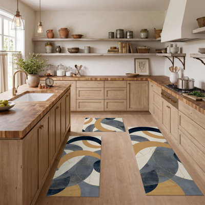 Tapis de cuisine lavables antidérapants Abstract Swirl