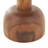 Claymon Wood Handmade Side End Brown Accent Table with Rounded Block Base-225275970